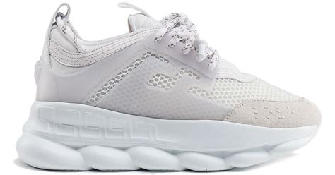 sneaker versace chain|Versace white chain reaction sneakers.